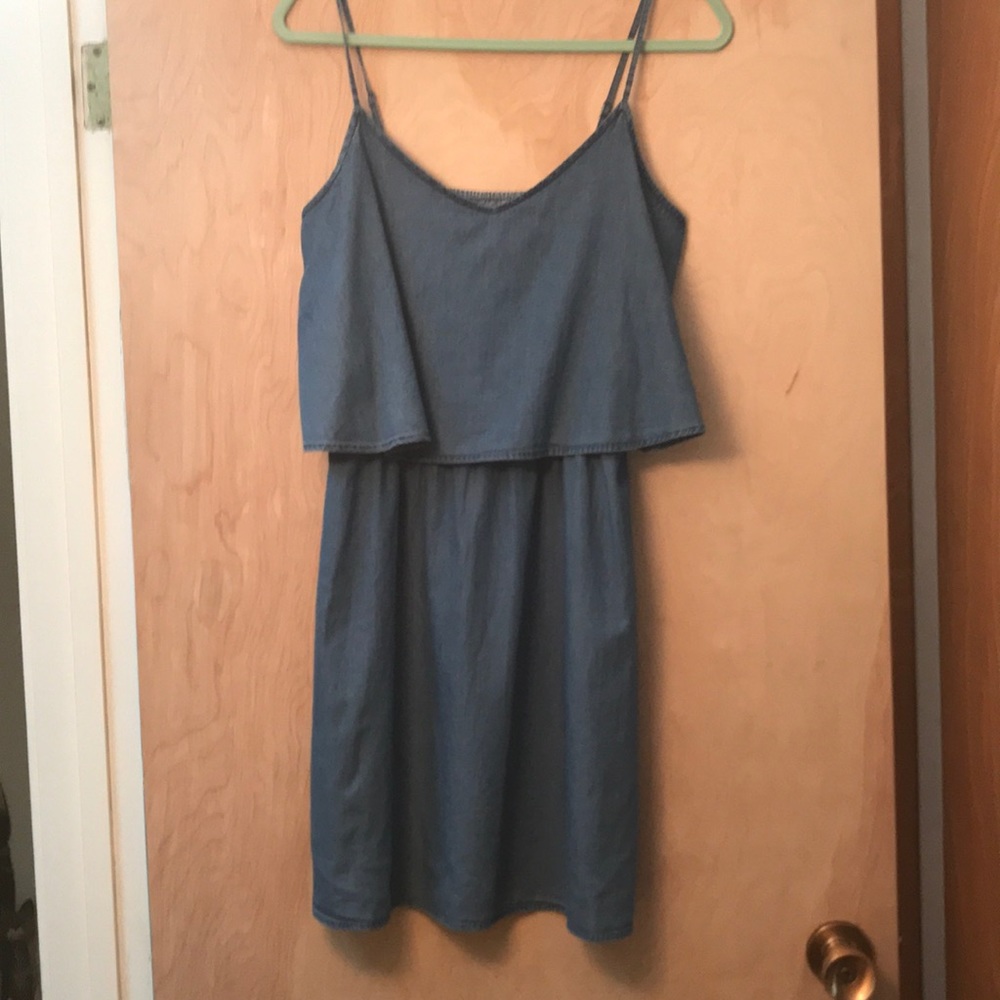 Old Navy, Denim Chambray, Vneck, Tank Dress Medium